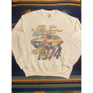 Retro Ford Pinto 1974 Graphic Sweatshirt S/M Vintage Car Y2K Streetwear Pullover